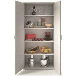 Armadi Multiuso 2 Ante|Camera Da Letto > Dmora Armadio cemento e bianco 2 ante 90x66h cm - Serafinito Bianco, Grigio Cemento