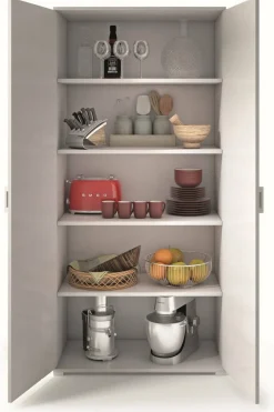 Armadio cemento e bianco 2 ante 90x195h cm - Aliosha