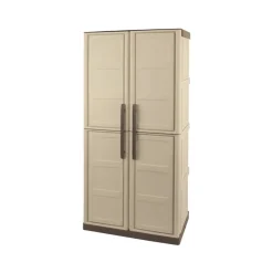 Armadi Da Esterno|Outdoor > Dmora Armadio da esterno 2 ante beige e marrone 70x178h cm - Ipno Marrone, Beige