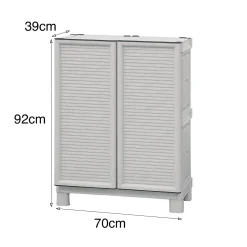Armadio da esterno 2 ante grigio chiaro 70x92h cm - Arlinda