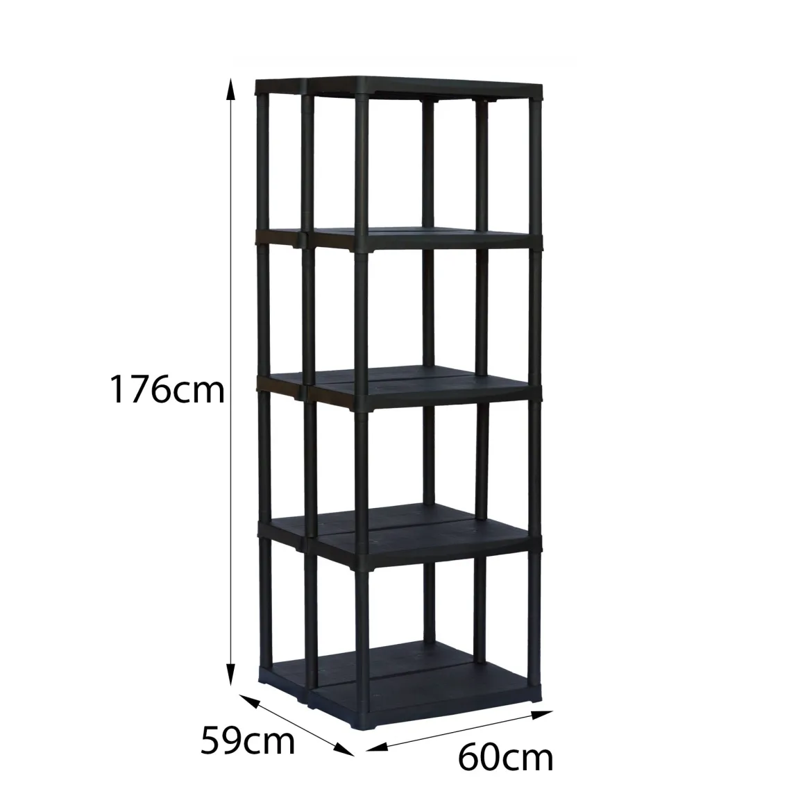 Scaffali|Armadi Da Esterno > Dmora Armadio da esterno antracite 92x164h cm - Goshenita Nero Antracite