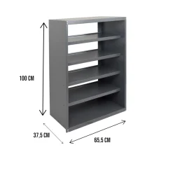 Armadio da esterno Dambrogion, Grigio, 66x38h100 cm