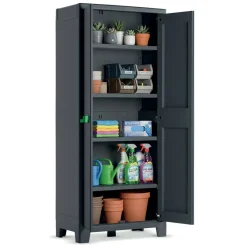 Armadi Da Esterno > Dmora Armadio da esterno Markham, 80x44 h182 cm, Grigio