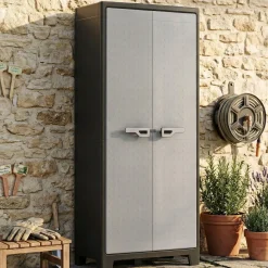 Armadio da esterno Oshawa, 80x44 h182 cm, Grigio
