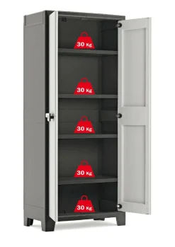 Armadio da esterno Oshawa, 80x44 h182 cm, Grigio