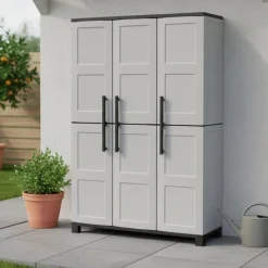 Armadio da esterno portascope grigio chiaro e nero 102x169h cm - Aruro