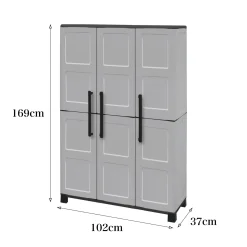 Armadio da esterno portascope grigio chiaro e nero 102x169h cm - Aruro