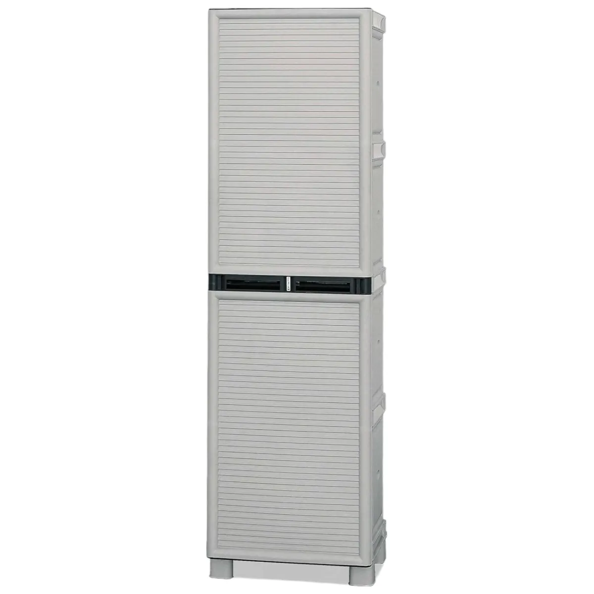 Armadi Da Esterno|Outdoor > Dmora Armadio da Esterno Portascope Impermeabile 50x39x172h cm in Resina Antiurto con 3 Ripiani Made in Italy – Achae Grigio Chiaro