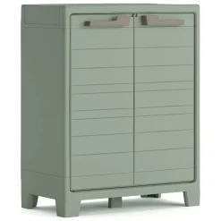 Armadi Da Esterno > Dmora Armadio da esterno Quesnel, 80x44 h100 cm, Grigio e Verde Verde, Grigio