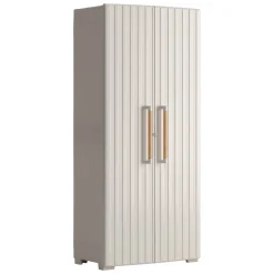 Armadi Da Esterno > Dmora Armadio da giardino 2 ante sabbia 80x180h cm - Melville Marrone Sabbia