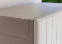 Armadi Da Esterno > Dmora Armadio da giardino 2 ante sabbia 80x180h cm - Melville Marrone Sabbia