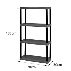 Scaffali|Armadi Da Esterno > Dmora Armadio da outdoor antracite 70x133h cm - Akay Nero Antracite