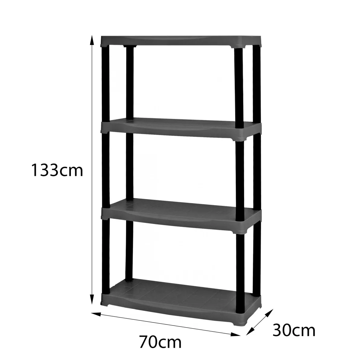 Scaffali|Armadi Da Esterno > Dmora Armadio da outdoor antracite 70x133h cm - Akay Nero Antracite