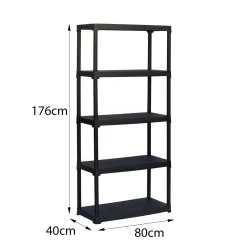 Armadio da outdoor antracite 80x176h cm - Aurelian