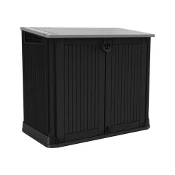 Armadi Da Esterno > Dmora Armadio da terrazzo 2 ante 132x113h cm - Gander Nero