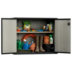 Armadi Da Esterno > Dmora Armadio da terrazzo 140x170h cm - Digby Grigio