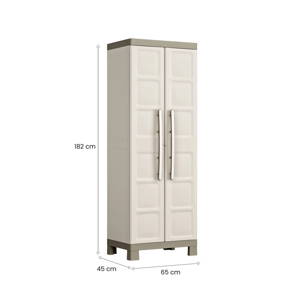Armadi Da Esterno > Dmora Armadio esterno alto sabbia 65x182h cm - Strathmore Marrone Sabbia