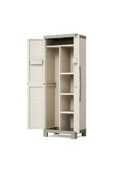 Armadi Da Esterno > Dmora Armadio esterno alto sabbia 65x182h cm - Strathmore Marrone Sabbia