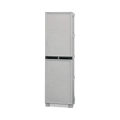 Armadi Da Esterno|Outdoor > Dmora Armadio esterno 2 ante 70x172h cm - Allain Grigio Chiaro