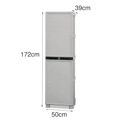 Armadio esterno 2 ante grigio chiaro 50x172h cm - Allain