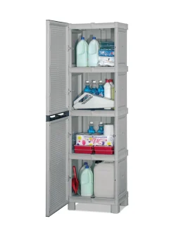 Armadio esterno 2 ante grigio chiaro 50x172h cm - Allain