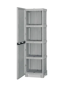 Armadio esterno 2 ante grigio chiaro 50x172h cm - Allain