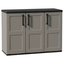 Armadio esterno 3 ante grigio e nero 102x84h cm - Aranka