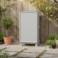 Armadi Da Esterno|Outdoor > Dmora Armadio esterno 50x92h cm - Arlinda Grigio Chiaro