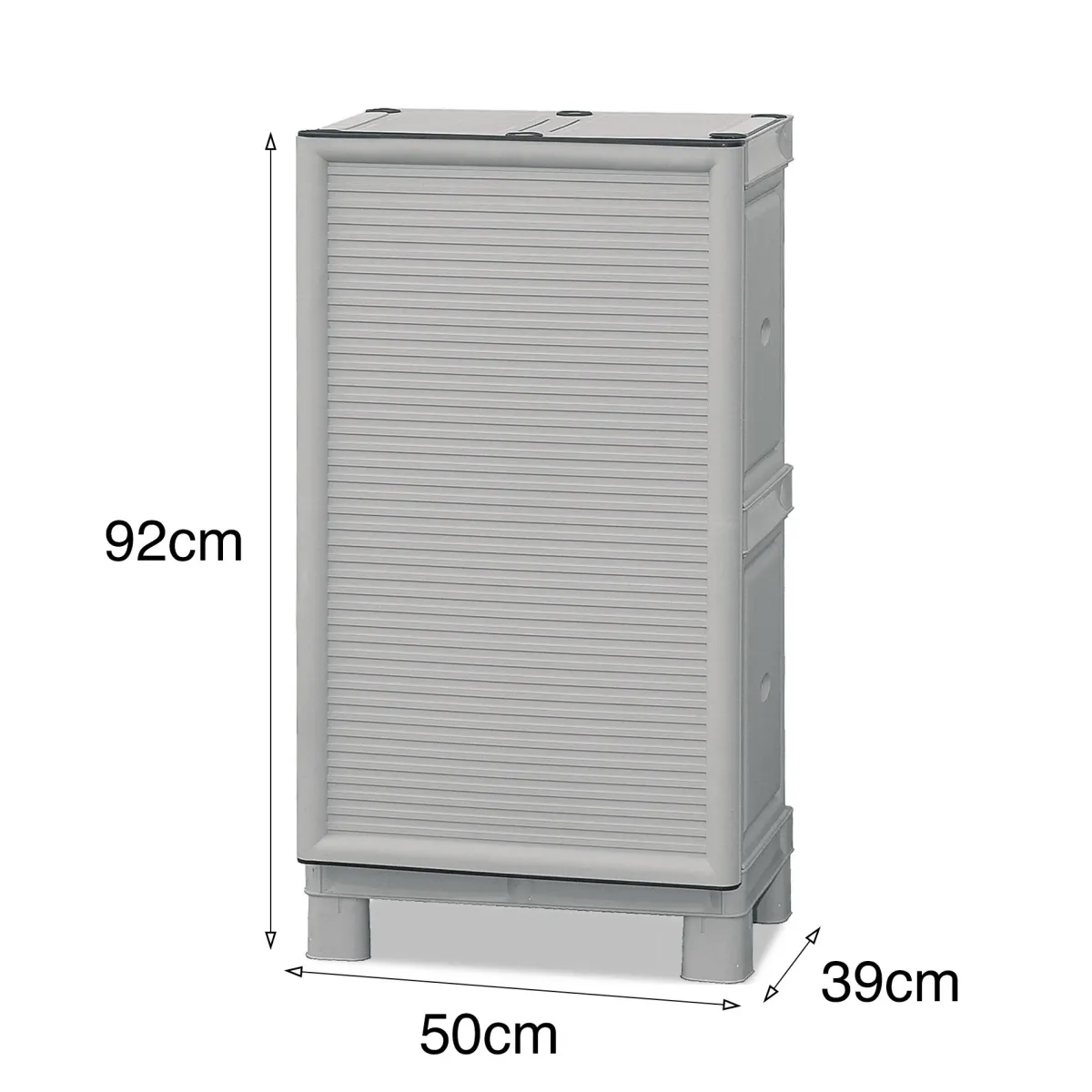 Armadi Da Esterno|Outdoor > Dmora Armadio esterno 50x92h cm - Arlinda Grigio Chiaro
