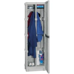 Scaffali|Armadi Da Esterno > Dmora Armadio esterno grigio chiaro e nero 70x172h cm - Giri Nero, Grigio Chiaro