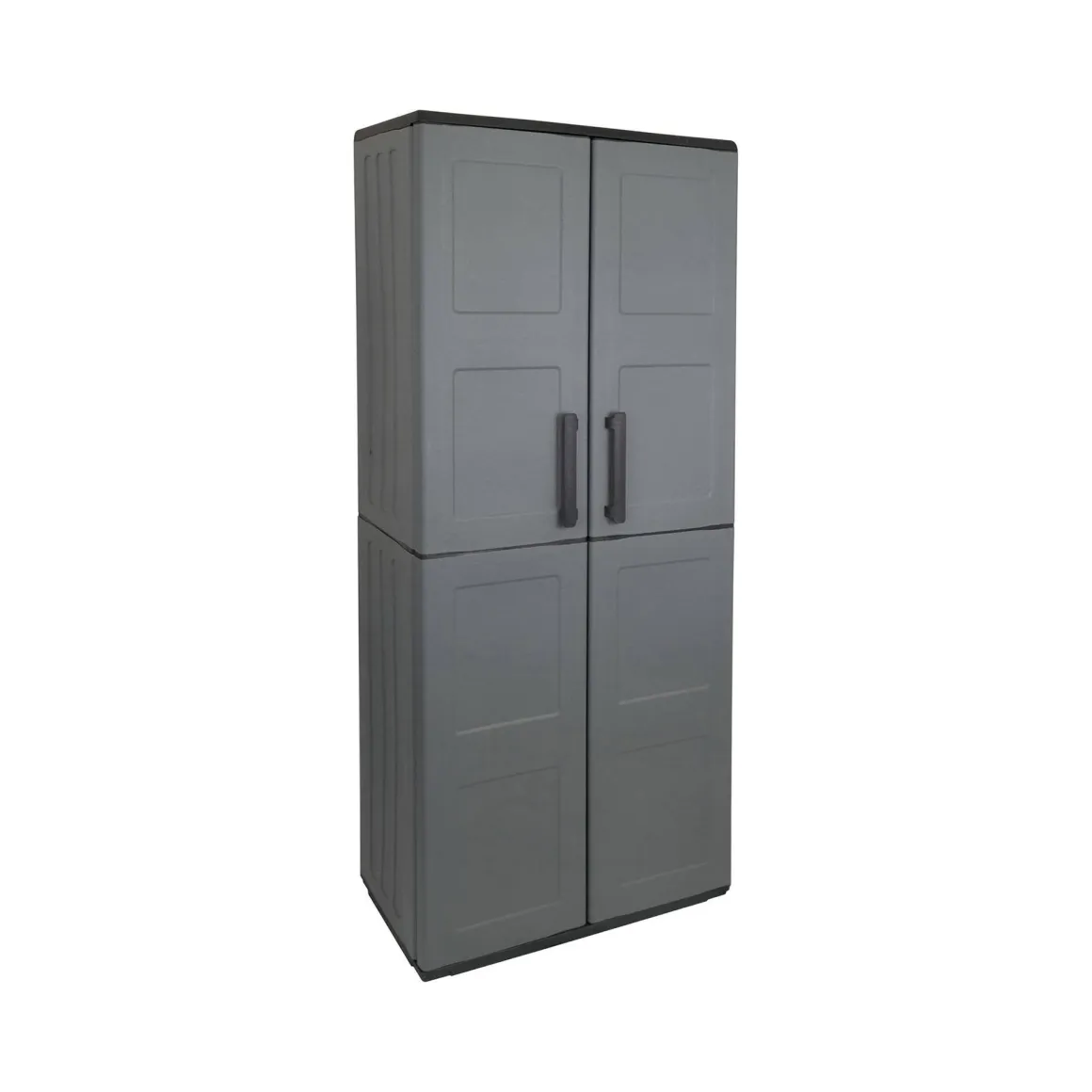 Armadio esterno ripiani regolabili grigio e nero 68x163h cm - Arabel