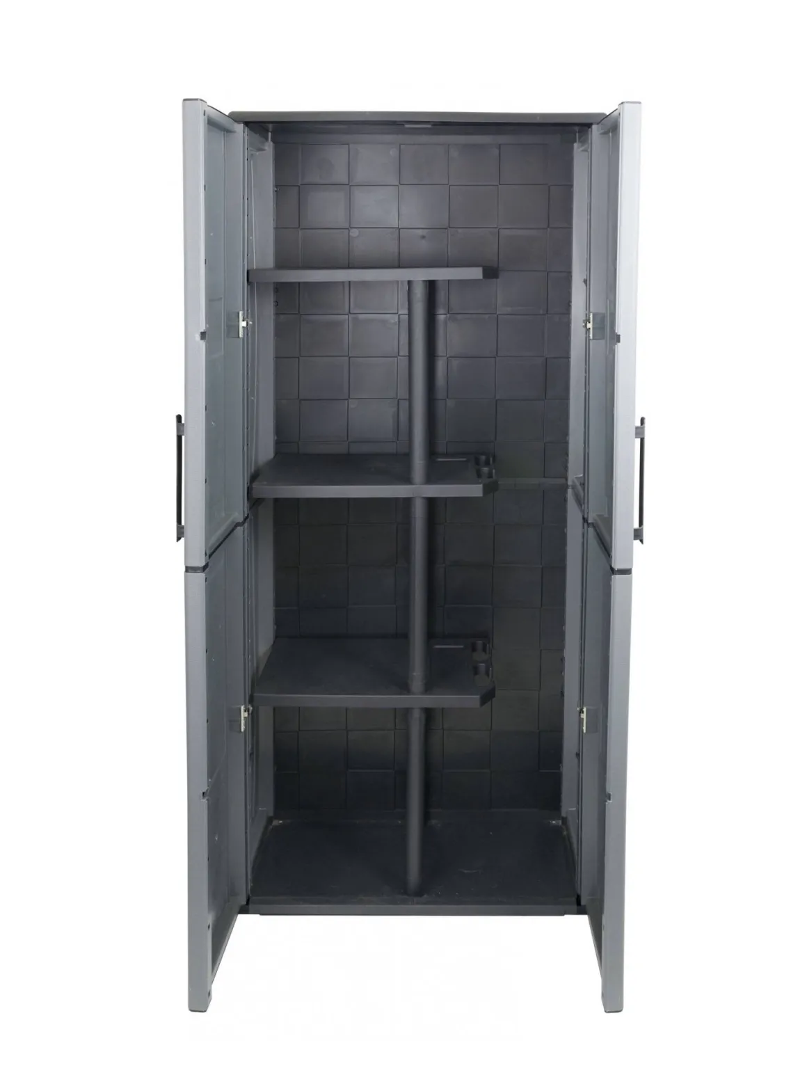 Armadio esterno ripiani regolabili grigio e nero 68x163h cm - Arabel