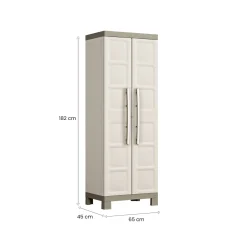 Armadi Da Esterno > Dmora Armadio giardino 2 ante sabbia 65x182h cm - Strathmore Marrone Sabbia