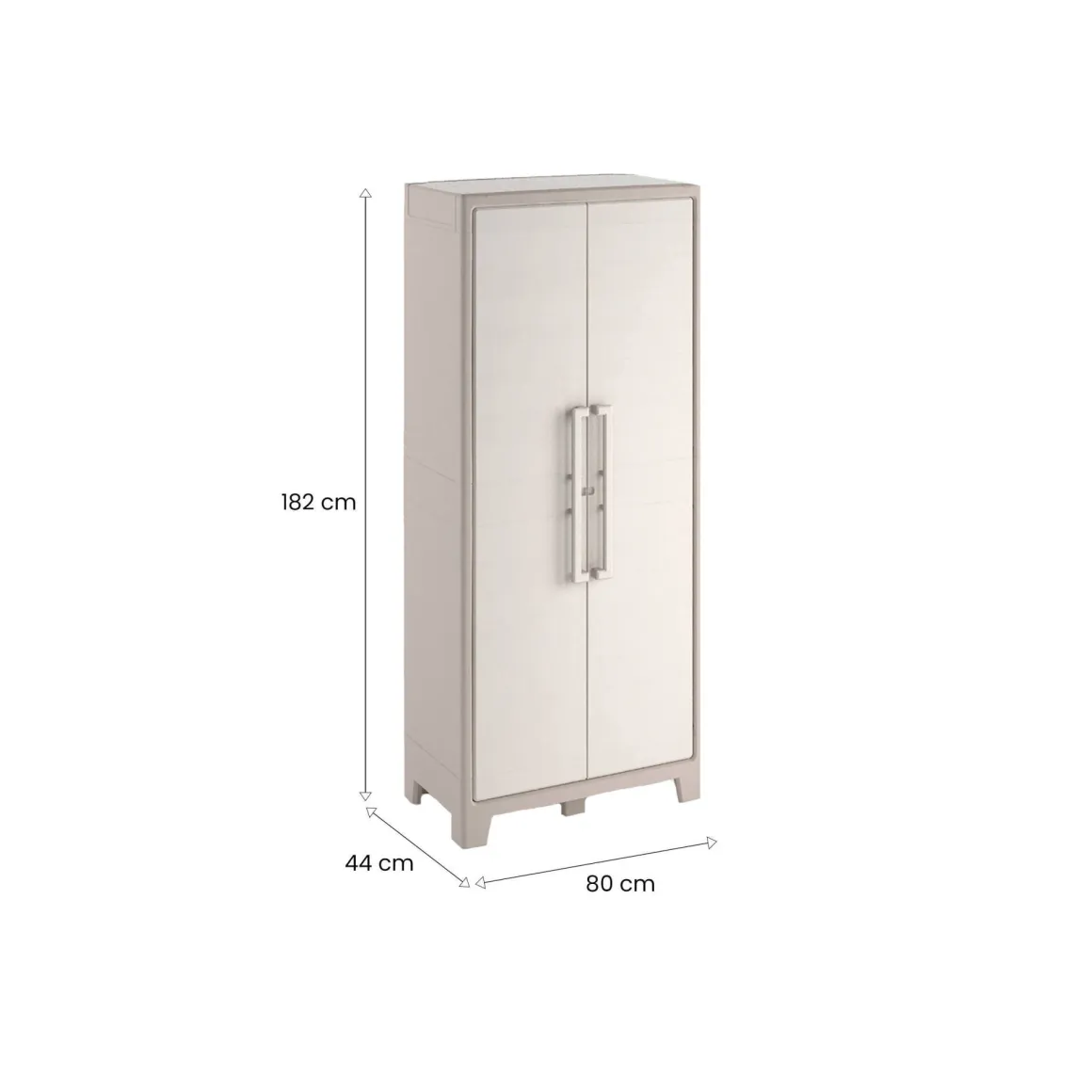 Armadio in plastica alto sabbia 80x182h cm - Grimsby