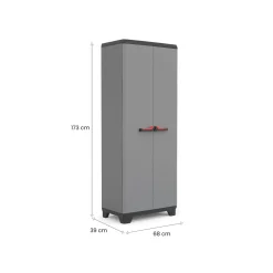 Armadi Da Esterno > Dmora Armadio in plastica 2 ante 68x90h cm - Cochrane Grigio