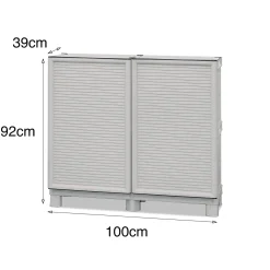 Armadio in plastica 2 ante grigio chiaro 100x92h cm - Arlinda