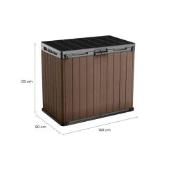 Armadio in plastica 2 ante marrone 140x120h cm - Napanee