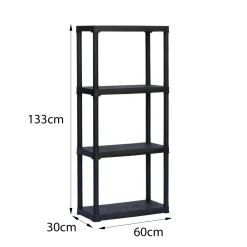 Armadio in plastica antracite 60x133h cm - Akay