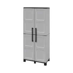 Armadio in plastica resistente raggi UV grigio chiaro e nero 68x169h cm - Askan