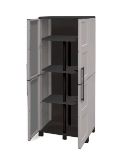 Armadio in plastica resistente raggi UV grigio chiaro e nero 68x169h cm - Askan
