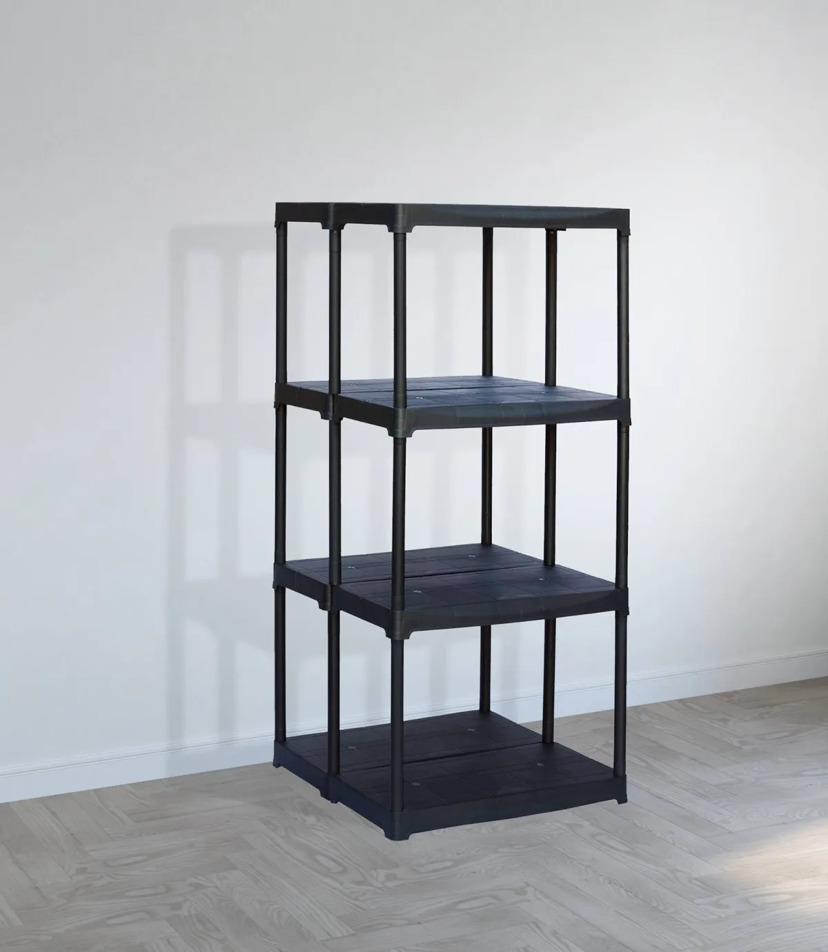 Scaffali|Armadi Da Esterno > Dmora Armadio in plastica ripiani regolabili antracite 60x133h cm - Akay Nero Antracite