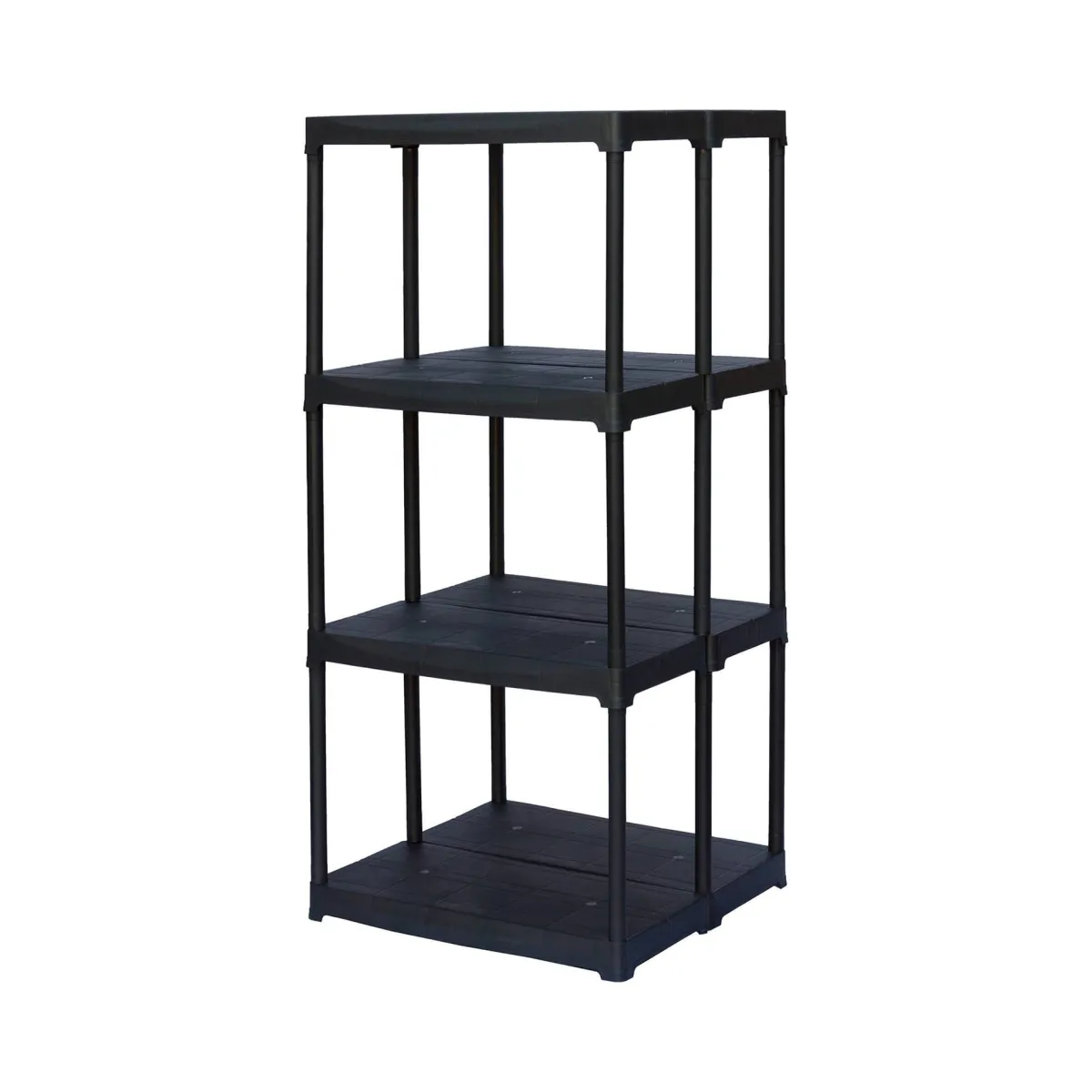 Scaffali|Armadi Da Esterno > Dmora Armadio in plastica ripiani regolabili antracite 60x133h cm - Akay Nero Antracite