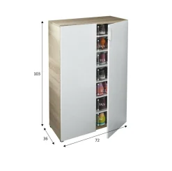 Armadio legno e bianco 2 ante 72x103h cm - Athenodora