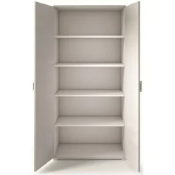 Armadi Multiuso 2 Ante|Camera Da Letto > Dmora Armadio legno e bianco 2 ante 90x195h cm - Aliosha Bianco, Marrone Rovere