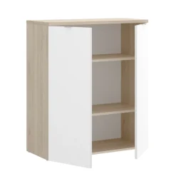 Armadio legno e bianco lucido ante battenti 79x96h cm - Alicha