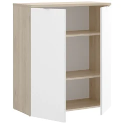 Armadio legno e bianco lucido ante battenti 79x96h cm - Alicha
