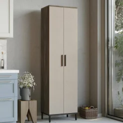 Armadio marrone e grigio salvaspazio 50x183h cm - Albizia