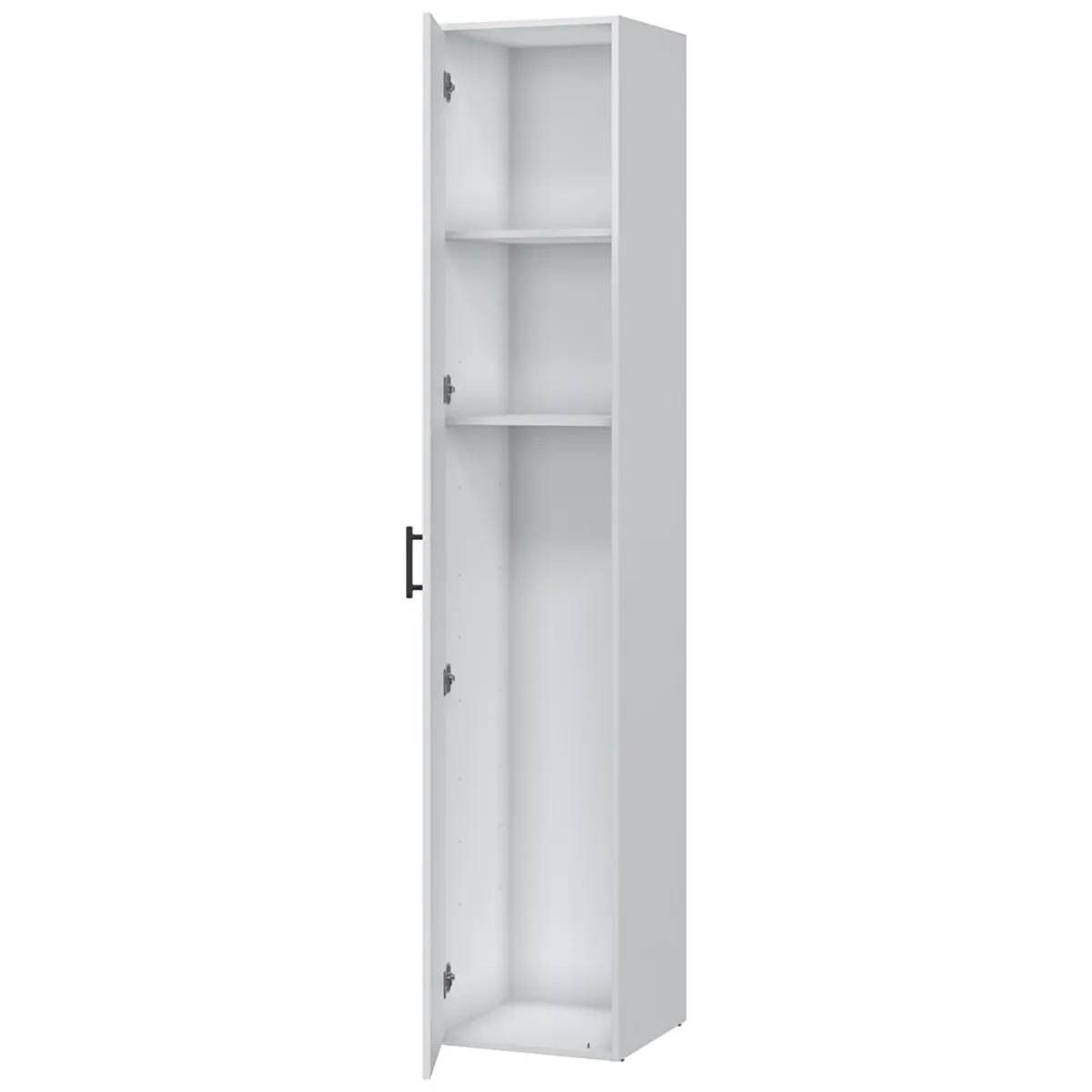 Armadi Multiuso 1 Anta > Dmora Armadio Multiuso 1 Anta 2 Ripiani Apertura Battente 41x206h cm, Un'anta - Crucoli Bianco