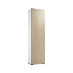 Armadio Multiuso 1 Anta Bianco Beige 7 Ripiani Un'anta 50x182h cm, Apertura Battente - Cansano