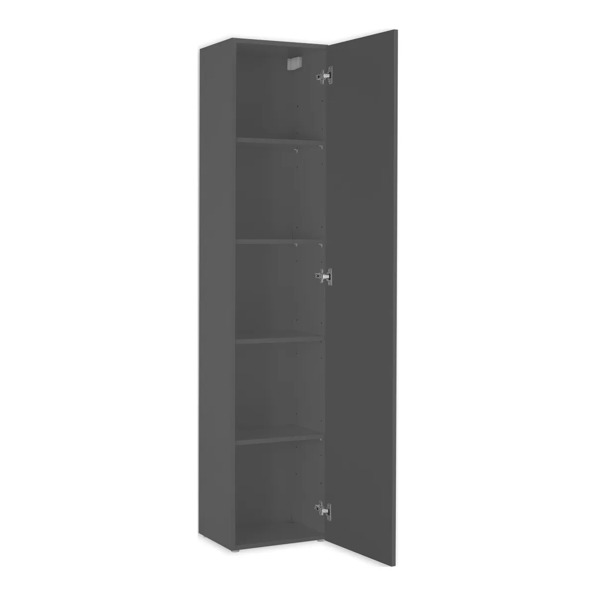 Armadi Multiuso 1 Anta > Dmora Armadio Multiuso 1 Anta 4 Ripiani Apertura Battente 40x180h cm, Un'anta - Neto Grigio Antracite